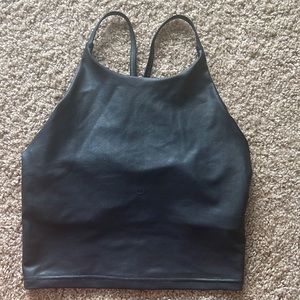 Built in sports bra crop top